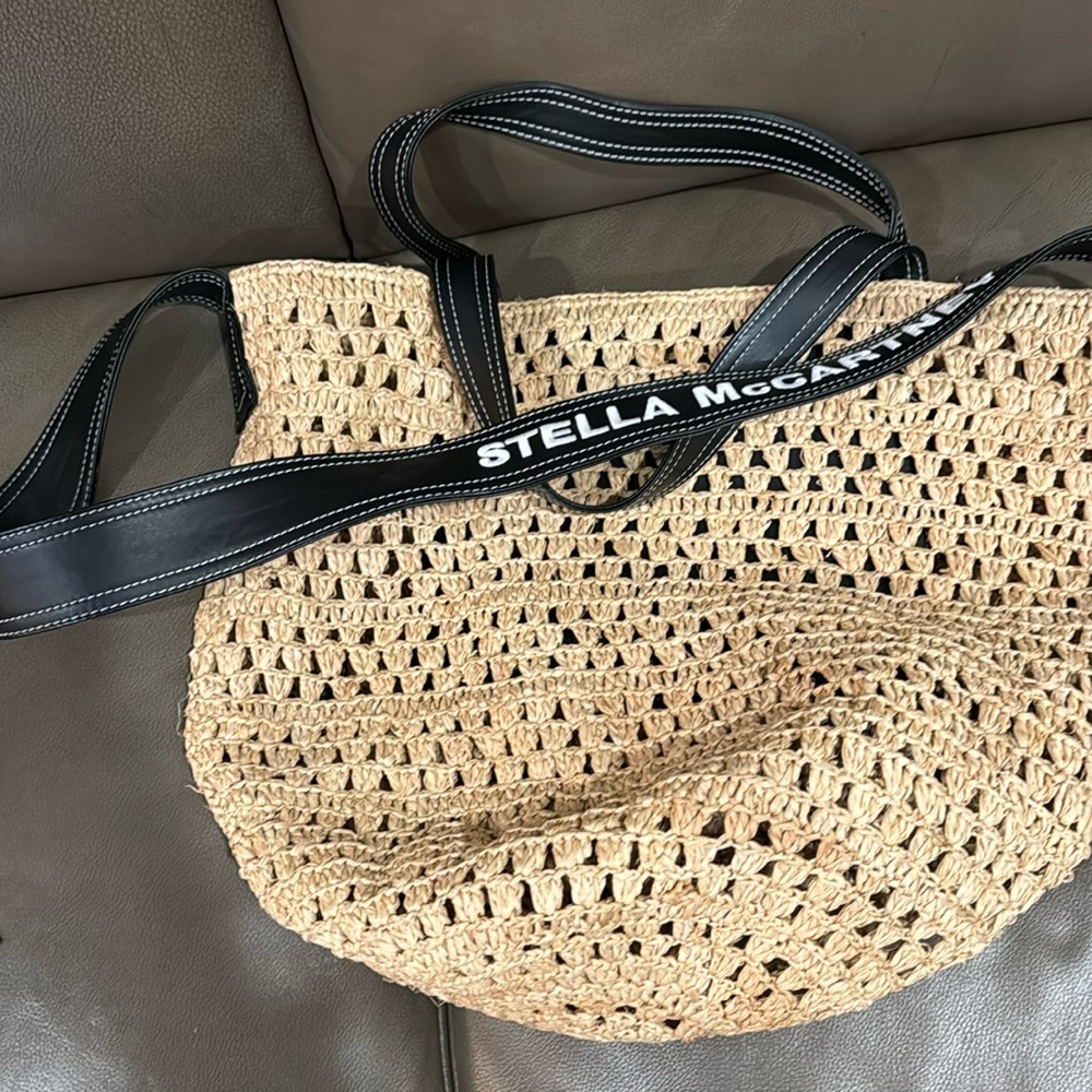 Stella McCarthy raffia tote/handbag